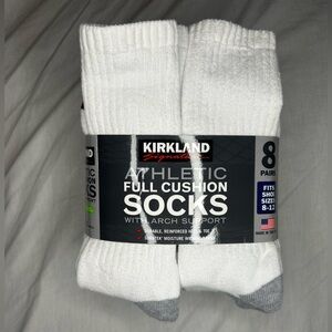 Kirkland Signature White and Gray Athletic Socks